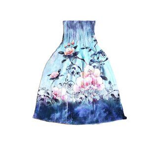 Lapis Anthropologie smocked floral dress or skirt